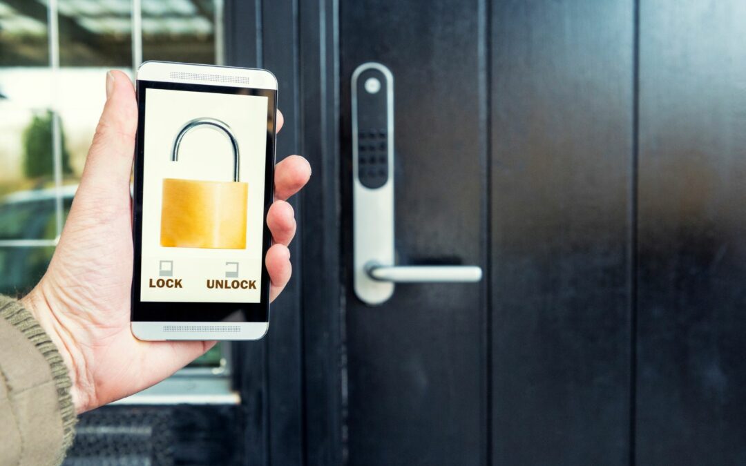 An image of a smart lock, one of the best front door high-security locks